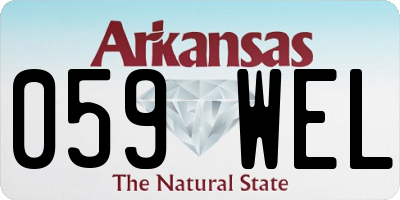 AR license plate 059WEL