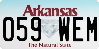 AR license plate 059WEM