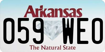 AR license plate 059WEO