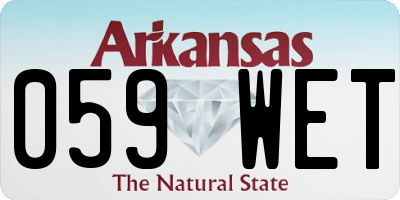 AR license plate 059WET