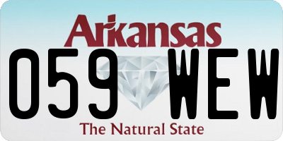 AR license plate 059WEW