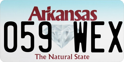AR license plate 059WEX