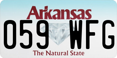 AR license plate 059WFG