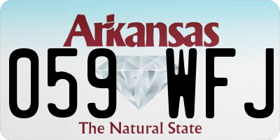 AR license plate 059WFJ