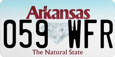 AR license plate 059WFR
