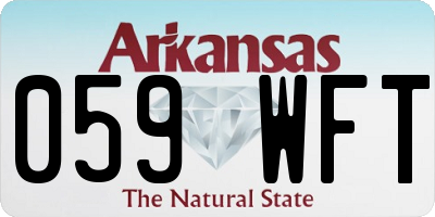 AR license plate 059WFT