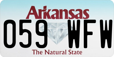 AR license plate 059WFW