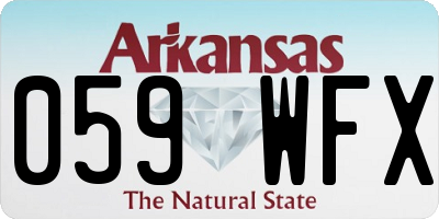 AR license plate 059WFX