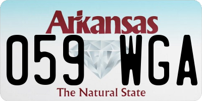 AR license plate 059WGA