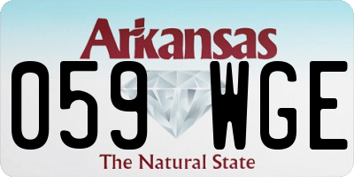 AR license plate 059WGE