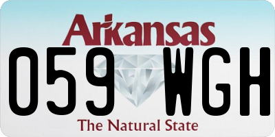 AR license plate 059WGH