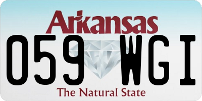 AR license plate 059WGI