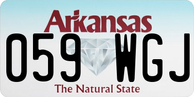 AR license plate 059WGJ