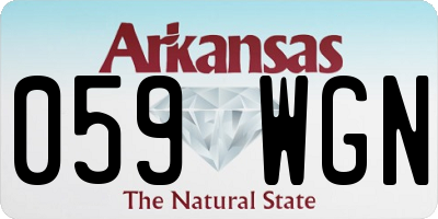AR license plate 059WGN