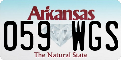 AR license plate 059WGS