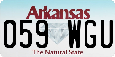 AR license plate 059WGU