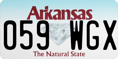 AR license plate 059WGX