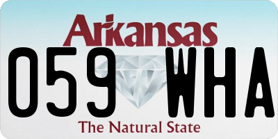 AR license plate 059WHA