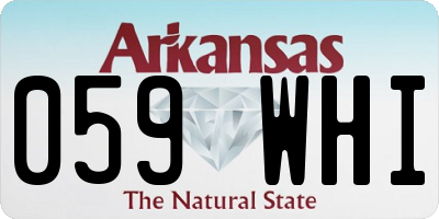 AR license plate 059WHI
