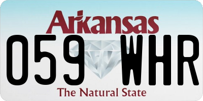 AR license plate 059WHR