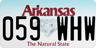 AR license plate 059WHW