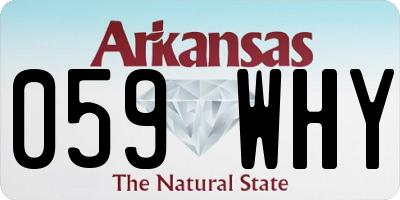 AR license plate 059WHY