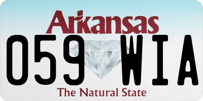 AR license plate 059WIA