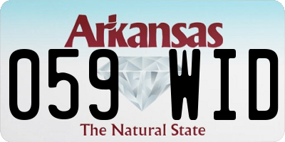 AR license plate 059WID