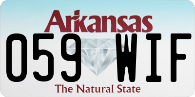 AR license plate 059WIF