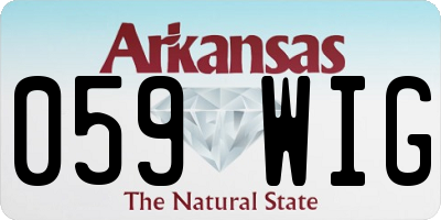 AR license plate 059WIG