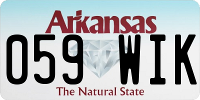 AR license plate 059WIK