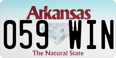 AR license plate 059WIN