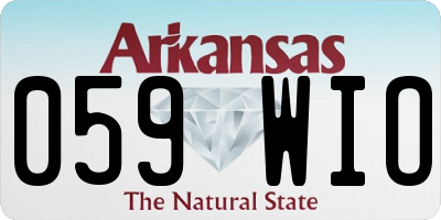 AR license plate 059WIO