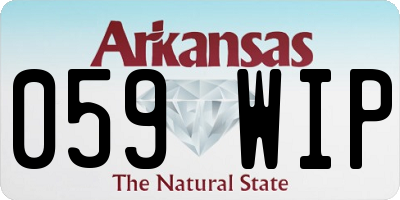AR license plate 059WIP