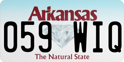 AR license plate 059WIQ