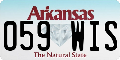 AR license plate 059WIS