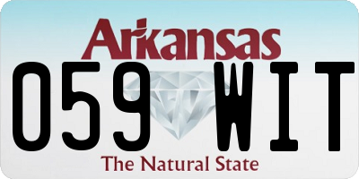 AR license plate 059WIT