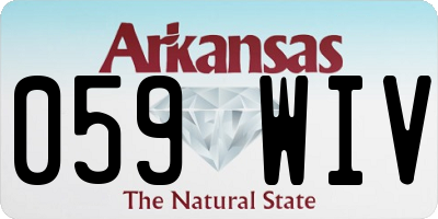 AR license plate 059WIV