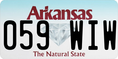 AR license plate 059WIW