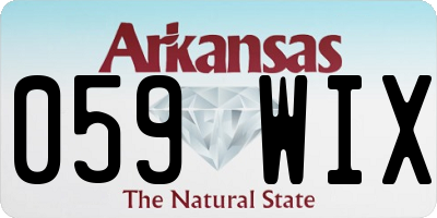 AR license plate 059WIX
