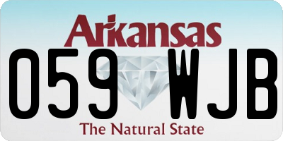 AR license plate 059WJB