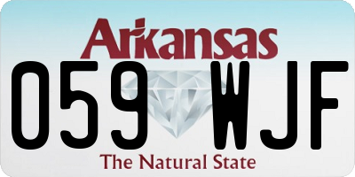 AR license plate 059WJF