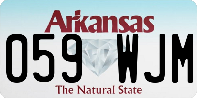 AR license plate 059WJM