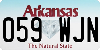 AR license plate 059WJN
