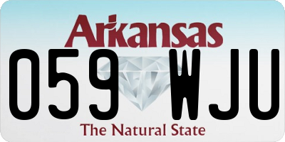 AR license plate 059WJU