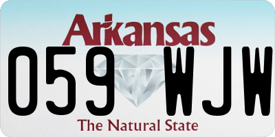 AR license plate 059WJW