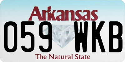AR license plate 059WKB