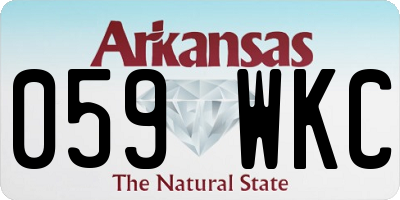 AR license plate 059WKC