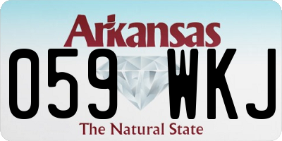 AR license plate 059WKJ