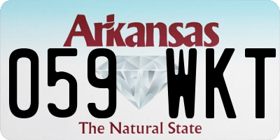 AR license plate 059WKT